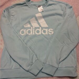 Adidas Men's Sky Blue Crewneck Sweater